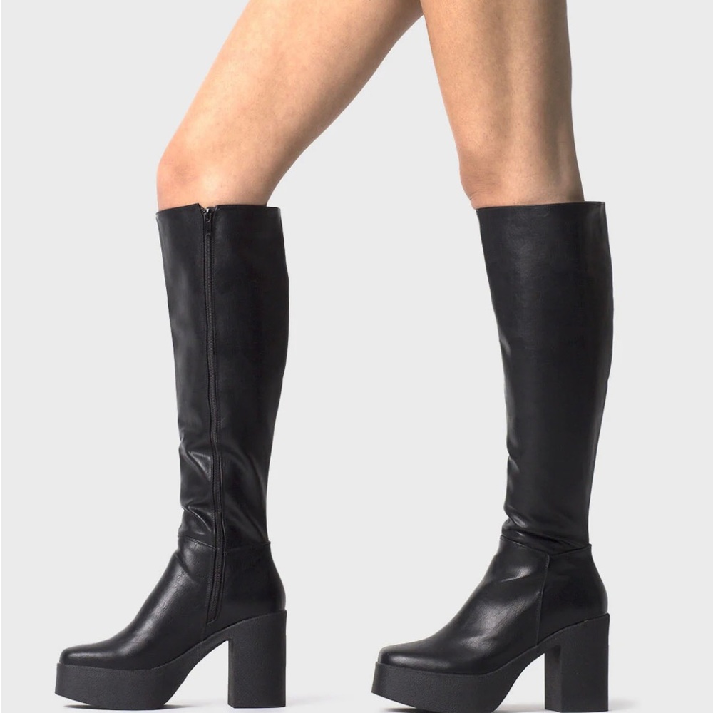 Black Knee High Boots